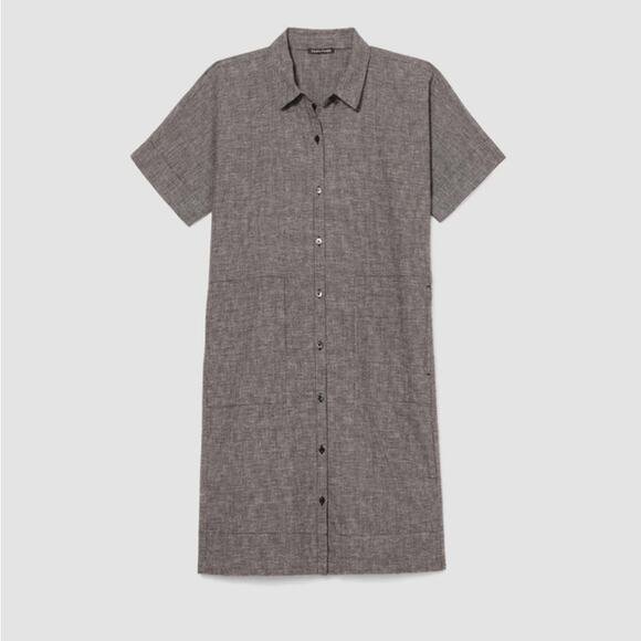 Eileen Fisher Hemp and Cotton Shirtdress - Picture 1 of 15